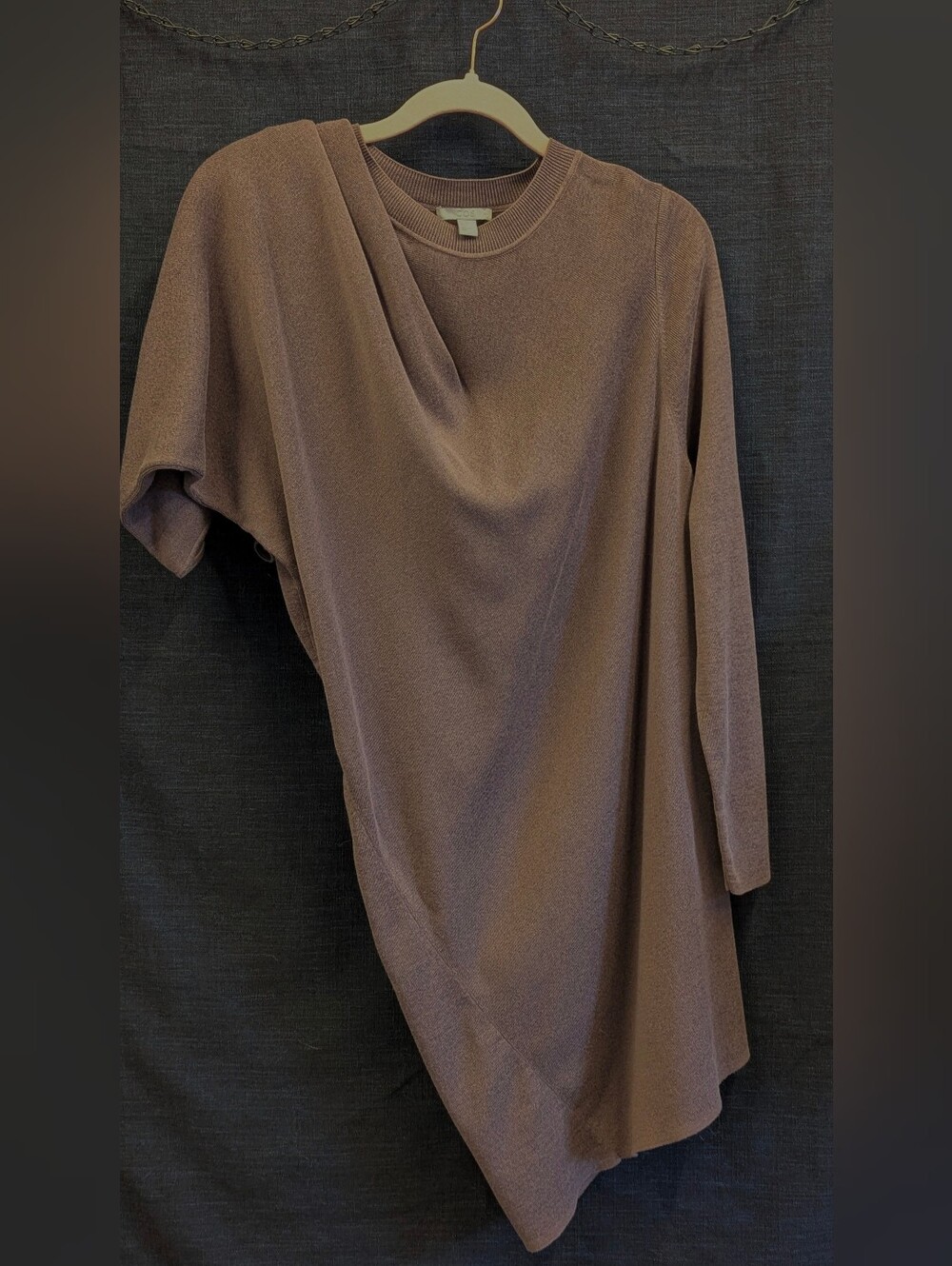 COS Lavender Grey Knit Crewneck Dress